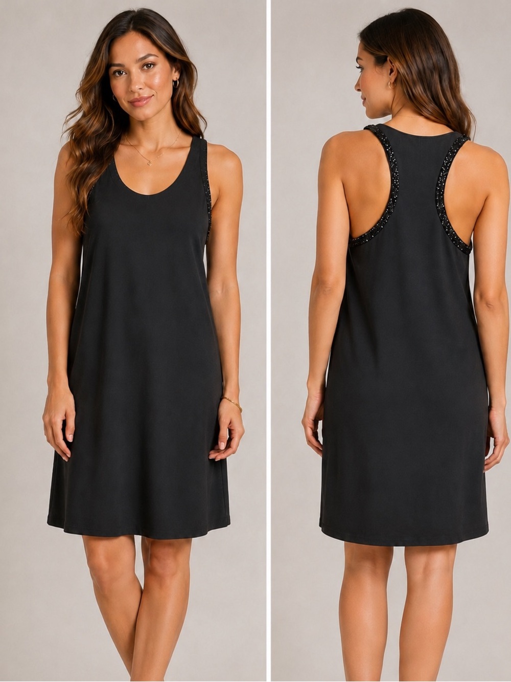 RACHEL Rachel Roy Black Dress with beaded armhole detail